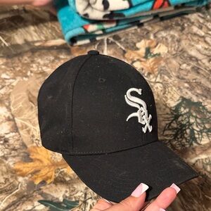 Black Baseball Cap with White Logo